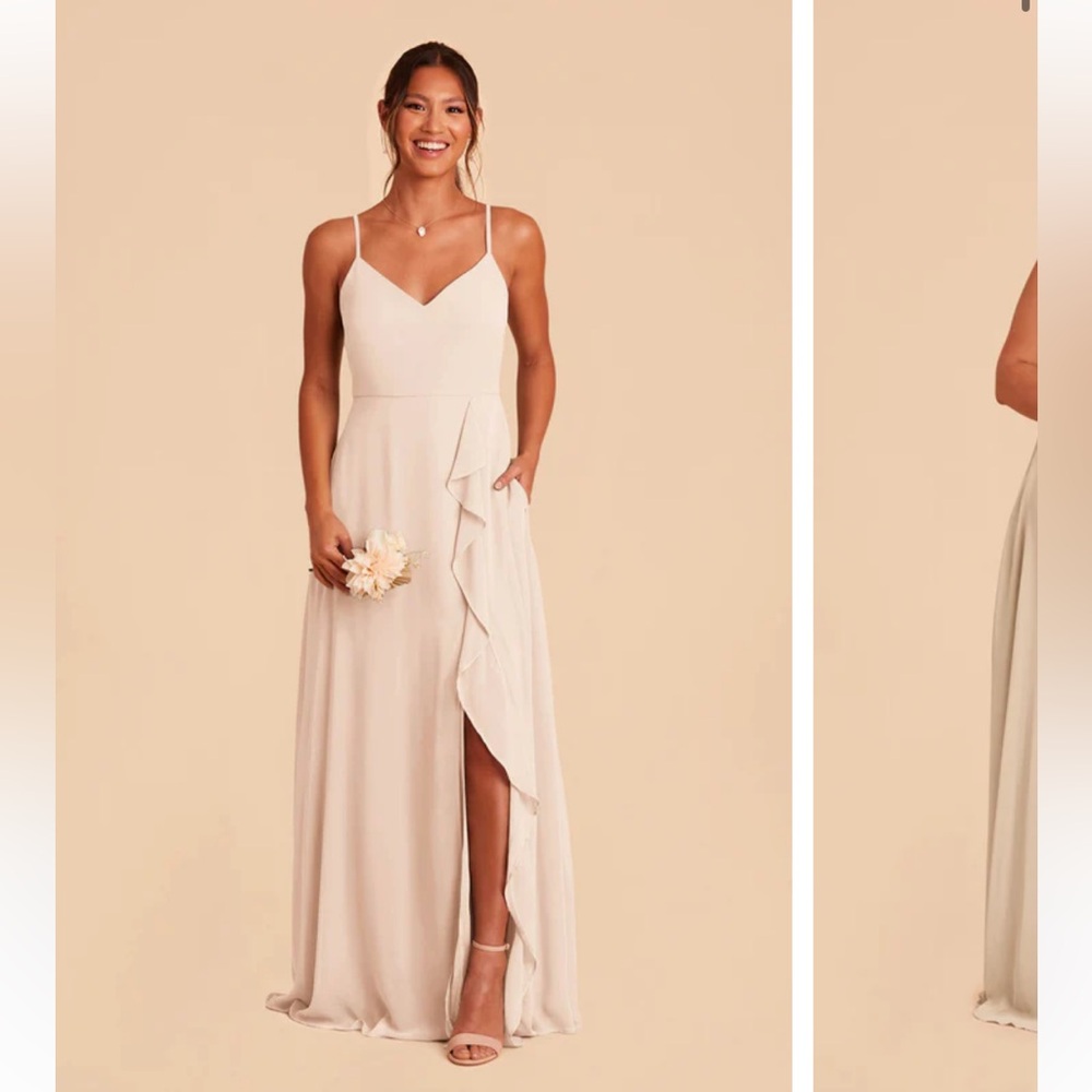 Birdy Grey Teresa Chiffon Champagne Unaltered Sz M